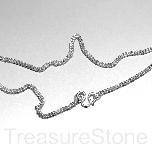 Sterling silver chain, 1.6mm thick, 17". each